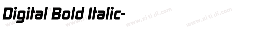 Digital Bold Italic字体转换